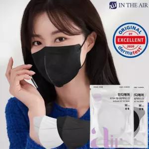 매수변경 KF94마스크 KF94 인디에어 새부리형 마스크국내제조3S안감사용중형 50매 화이트 블랙