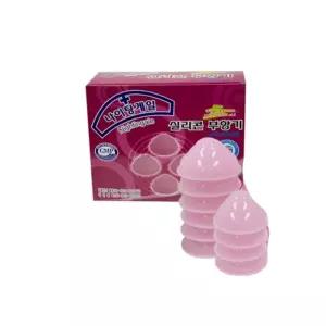 한솔 핑크 중5개 실리콘 수동 소3개 세트 부황기 부항기 [f854E16]