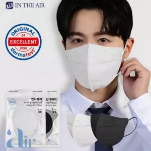KF94 KF94마스크 인디에어 2D 새부리형 마스크 대형 블랙화이트 50매