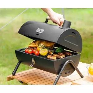 바베큐 양면 그릴 휴대용 철제 캠핑 스토브 피크닉 야외 필드 랙 가정 오븐 요리기구