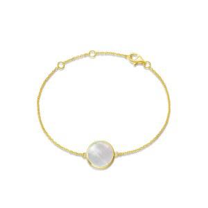 AGVANA 크리스마스 선물 14K 진주 여성 어머니를 위한 솔리드 리얼 골드 코인 목걸이 팔찌 / Abalone 터키석 블랙 오닉스 오팔 파인 주얼리 기념 생일 어머니 아내를