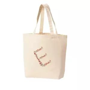 에코백 토트백 알파벳 E 꽃모양 ALPHABET flower 꽃으로 그림 다양한 사이즈