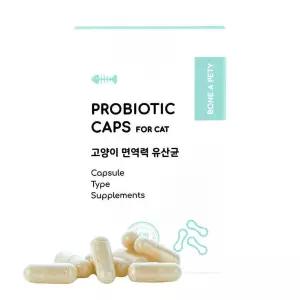 본아페티 고양이 구강관리 유산균 프로바이오틱캡스포캣 아기 변비 캡슐 60포, 1개 고양이 구강관리 유산균