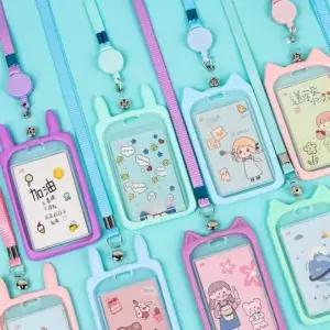 실리콘 소재 카드지갑 교통카드 케이스 목걸이형 카드홀더