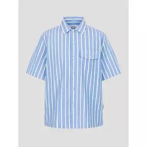 빈폴 남방 공통 스트라이프 반소매 셔츠 블루 (BC5465C84P)