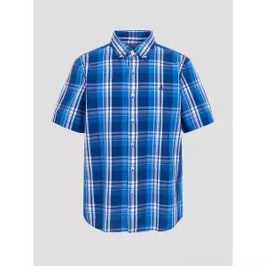 빈폴 남방 이지케어 코튼 빅체크 반소매 셔츠 - 블루 (BC5465C53P)