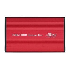 USB2.0 to IDE 하드 디스크 케이스 2.5'' HDD 인클로저 박스 알루미늄 스틸 실버 미포함)