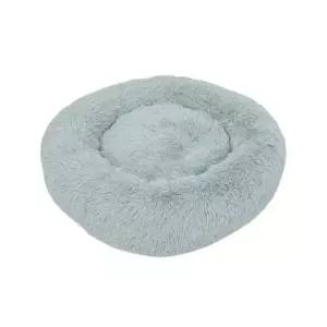 [반려] 강아지 원형 털쿠션 그레이 중형 1P 고양이 방석 침대