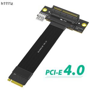 NVME-PCIE X4 라이저 케이블 M.2 Key M PCIE 4.0-PCI-E 4.0 4X 90도 어댑터 카드 NVME Express 연장