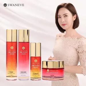 [NS홈쇼핑]스와니브 리뉴얼 레드에디션 24k골드 기초 4종 1세트(토너+에멀전+에센스+크림)..[35733494]