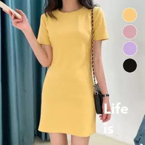 [이지커머스]봄 여름 파스텔 베이직 데일리 여성 예쁜 미니 원피스 롱원피스 여성원피스 쉬폰원피스 빅사이