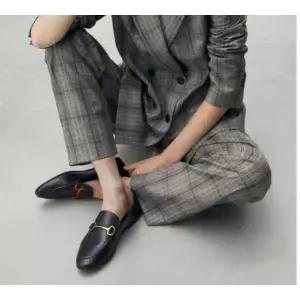 마시모두띠 가죽 블랙 클래식 로퍼 여자로퍼