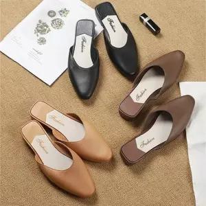 가죽 샌들 로퍼 하이힐 여성블로퍼 여성뮬슬리퍼 뮬