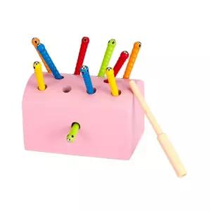 인지발달놀이 알록달록 애벌레잡기 원목상자 놀이중심 유아놀이