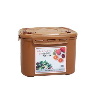 이젠 황토 진공항아리 누름독 김치통 매실통 사각3.4L