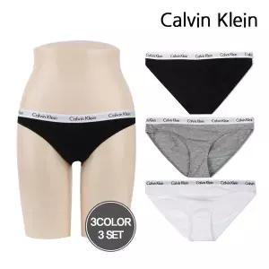 [Calvin Klein]캘빈클라인 여자속옷 삼각 비키니 팬티 3개세트 QD3588-999