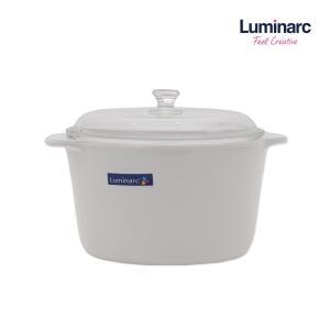 루미낙 직화내열냄비 비트로 백지 3L 화이트 강화유리 양수냄비