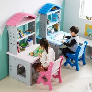 [하이지니] 하이지니프로 유아 어린이 책상 의자세트 (2color) _ 투명매트 포함