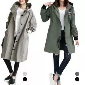 캐주얼 야상점퍼 여성 코트 롱자켓 바람막이 봄 가을