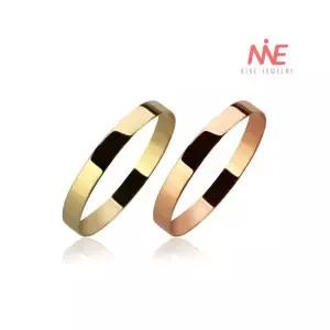 나인주얼리 14k 평반지1 레이어드링 금반지