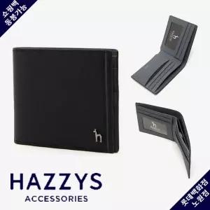 [롯데백화점]헤지스ACC [PIQUE]블랙 퍼피로고 배색포인트 반지갑 HJWA2F330BK