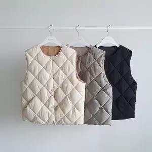 고퀄리티 다이아 퀼팅 패딩 조끼 베스트