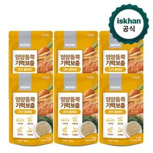 이즈칸 강아지 영양듬뿍 기력보충 연어 황태죽 100g 6개