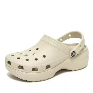 크록스 클래식 플랫폼 클로그 슬리퍼 본 화이트 206750-2Y2