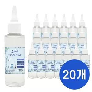 크로바 초순수 3차 살균 정제수 100ml x20 반도체 UV살균 지게차배터리 가습기 양압기 증류수 의료용 산업용