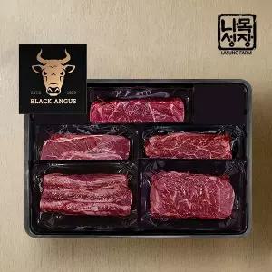 1855블랙앵거스 탑초이스 스페셜구이 실속세트(살치살200g+갈비살200g+부채살2