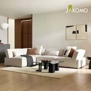 [자코모][이동형팔걸이 1개 무료 증정]디올리 모듈 4인 오픈코너형 젠위브 패브릭 소파+쿠션4개