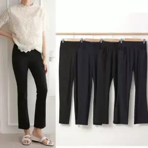 국내산 빅빅사이즈 여성 여름 바지 쿨링 쿨 아이스 부츠컷 팬츠 냉장고 냉감 오피스룩 정장 밴딩 스판