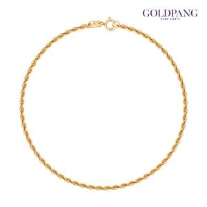 [골드팡] 14k 볼륨웨이비 로프체인 발찌