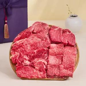 [품질보장]1++No.9등급 한우 프리미엄 패밀리 선물세트 800g 등심+채끝+안심+살치살