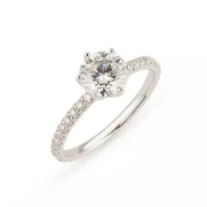 18k 클라라 모이사나이트 1캐럿 6프롱 반지