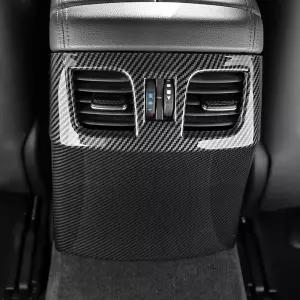 제네시스 G80 DH 스포츠 튜닝 2열 송풍구 커버 우드 카본 몰딩