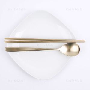 티타늄 무광 골드 라인 수저세트 1벌 (숟가락+젓가락)