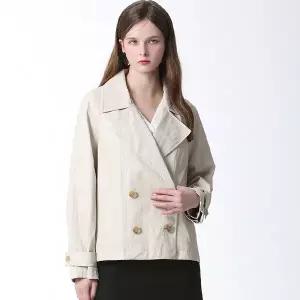 [하프클럽/리스트]에코 레더 숏 트렌치 점퍼 (택가격 328000원)