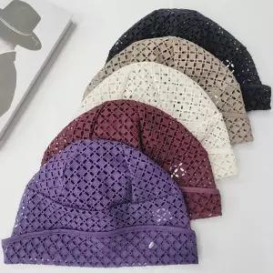 펀칭 꺽쇠 두건 5color/엄마 중년 여성 할머니 시원한 여름 비니 모자