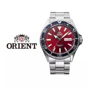 오리엔트 ORIENT 국내재고 카마수 마코 3 레드 남자 오토매틱 메탈 손목시계 RA-AA0003R39B