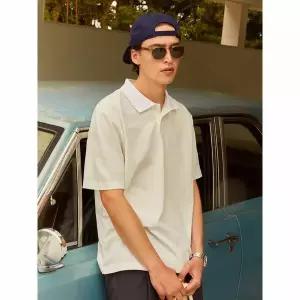 [하프클럽/노티그]코튼혼방 에어로쿨 피케 티셔츠 베이지