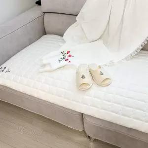 내츄럴 광목 쇼파패드 3인용 사계절 자수 패드