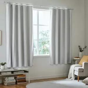 [모던하우스] ON 높이조절 100% 빛차단 반창문 암막커튼 화이트 210x180 1P