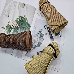 돌돌이 리본 썬캡 선캡모자 리본 연베이지 돌돌이 모자