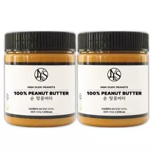 야스티 순 땅콩버터 크리미 300g X 2개 무첨가 100% 피넛버터 잼