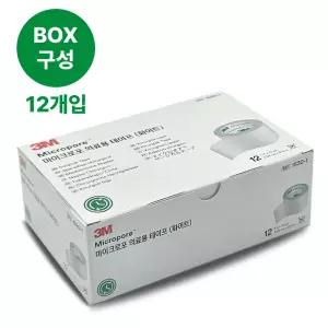 3M 마이크로포어 화이트 종이반창고 의료용테이프 1박스 12롤 1530-1 중형