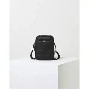 [롯데백화점]닥스 액세서리 [닥스핸드백] DBBA5E277BK 블랙 그리드패턴 가죽배색 나일론 크로스백