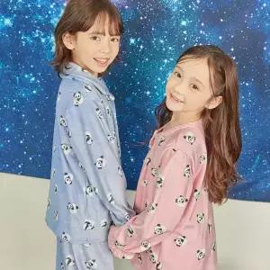 수아팜 여아 핑크팬더 밍크 수면 긴팔 파자마 세트