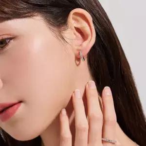 18k 모이사나이트 베이직 링귀걸이