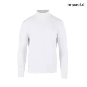 [어라운드식스]프리미엄 텐셀라이오셀 골프 이너 반목티셔츠 간절기 남성용 - 화이트 L